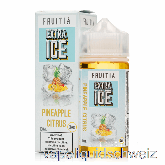 Ananas-Zitrusfrucht – Extra Eis – Fruitia – 100 Ml 0 Mg Vape Schweiz